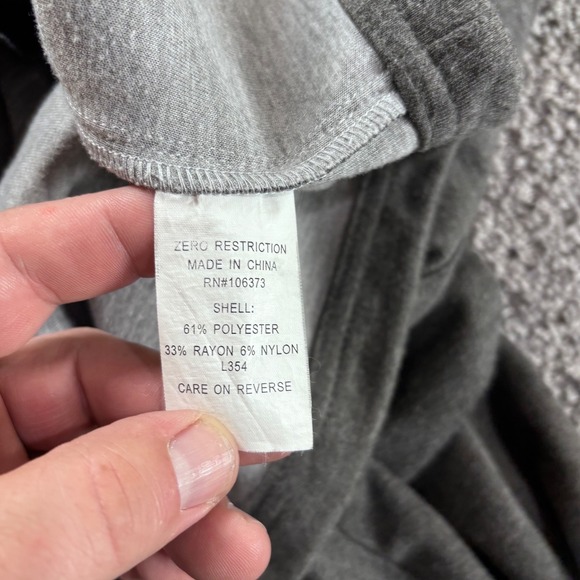 Zero Restriction Golf Jacket Mens L Gray 1/2 Zip Performance *Company Logo* - Picture 5 of 7